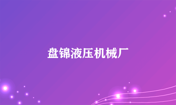 盘锦液压机械厂
