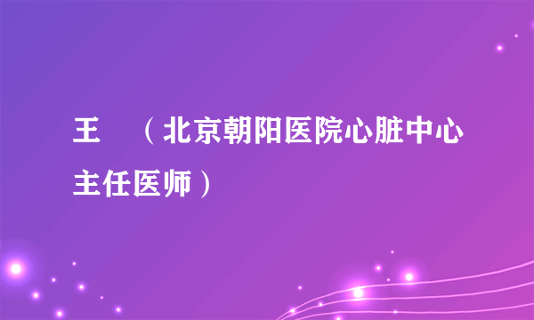 王喆（北京朝阳医院心脏中心主任医师）