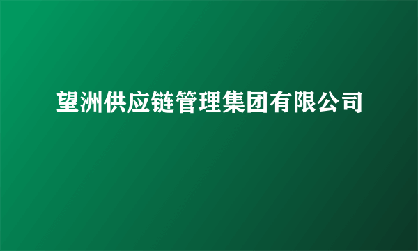 望洲供应链管理集团有限公司