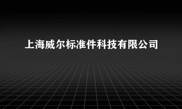 上海威尔标准件科技有限公司