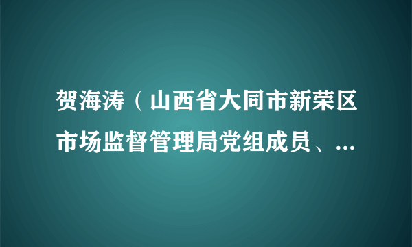 贺海涛（山西省大同市新荣区市场监督管理局党组成员、副局长）