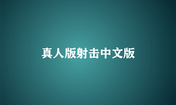 真人版射击中文版