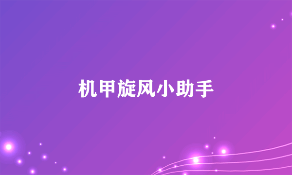 机甲旋风小助手