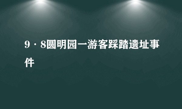 9·8圆明园一游客踩踏遗址事件