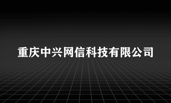 重庆中兴网信科技有限公司