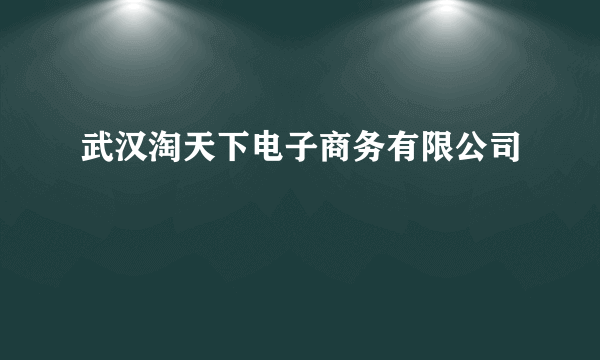 武汉淘天下电子商务有限公司
