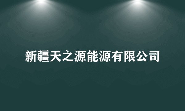 新疆天之源能源有限公司