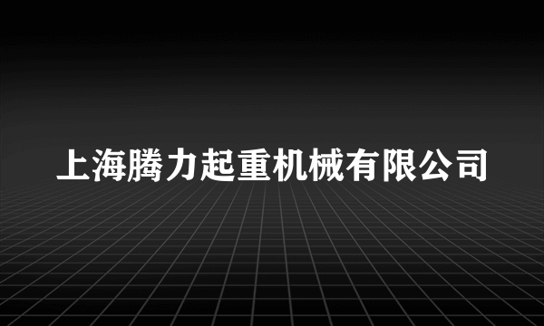 上海腾力起重机械有限公司