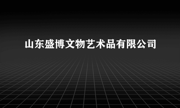 山东盛博文物艺术品有限公司