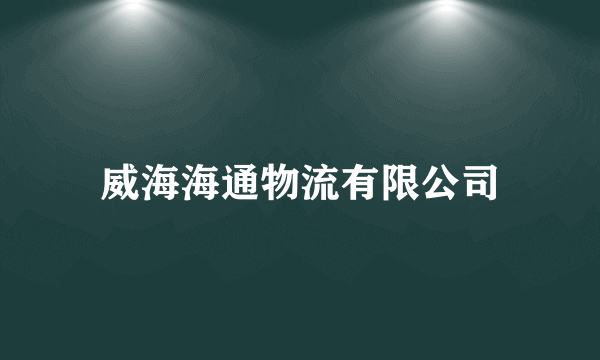 威海海通物流有限公司
