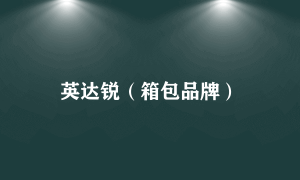 英达锐（箱包品牌）