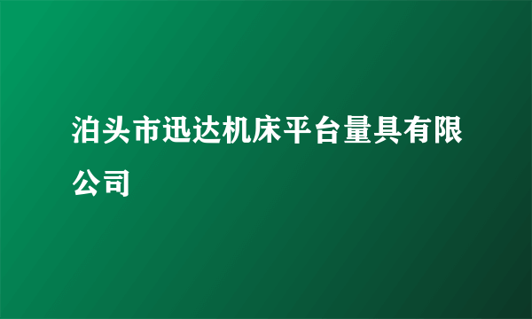 泊头市迅达机床平台量具有限公司