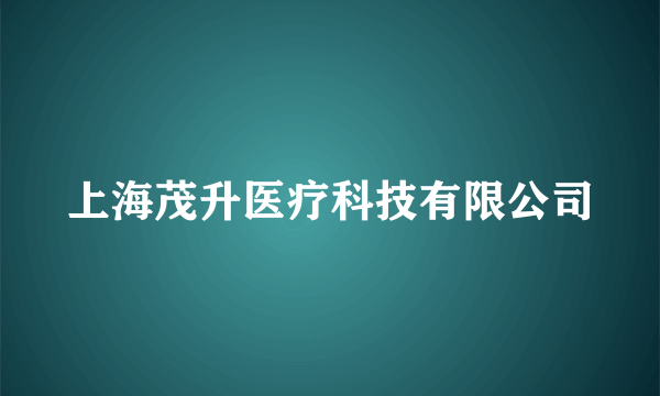上海茂升医疗科技有限公司