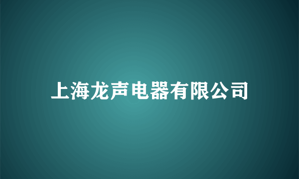 上海龙声电器有限公司