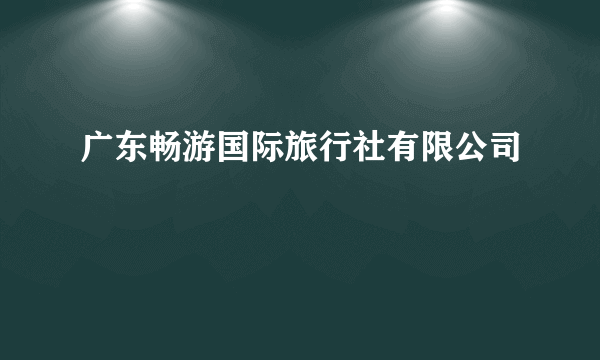 广东畅游国际旅行社有限公司