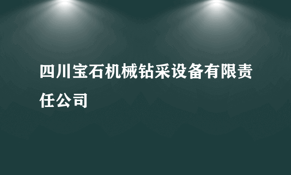四川宝石机械钻采设备有限责任公司