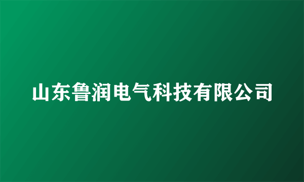 山东鲁润电气科技有限公司