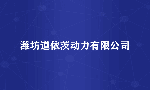 潍坊道依茨动力有限公司