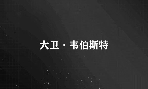 大卫·韦伯斯特