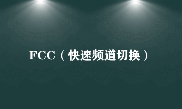 FCC（快速频道切换）