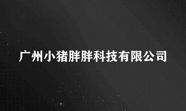 广州小猪胖胖科技有限公司