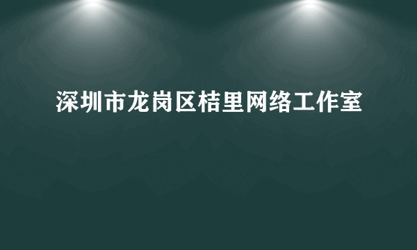 深圳市龙岗区桔里网络工作室