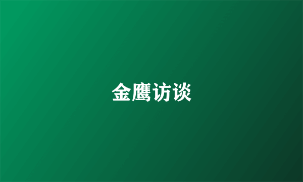金鹰访谈