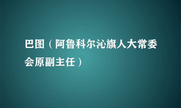 巴图（阿鲁科尔沁旗人大常委会原副主任）
