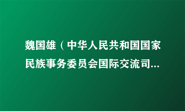魏国雄（中华人民共和国国家民族事务委员会国际交流司（港澳台办公室）司长（主任））