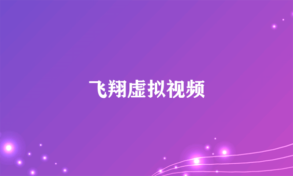飞翔虚拟视频