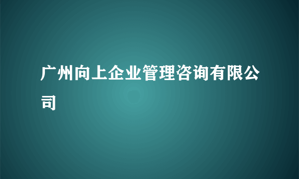 广州向上企业管理咨询有限公司