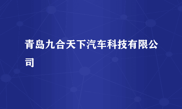 青岛九合天下汽车科技有限公司