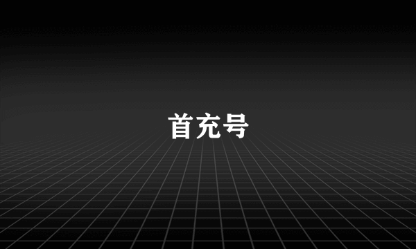 首充号