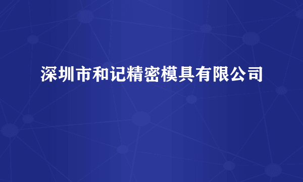 深圳市和记精密模具有限公司