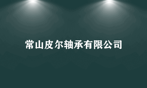 常山皮尔轴承有限公司