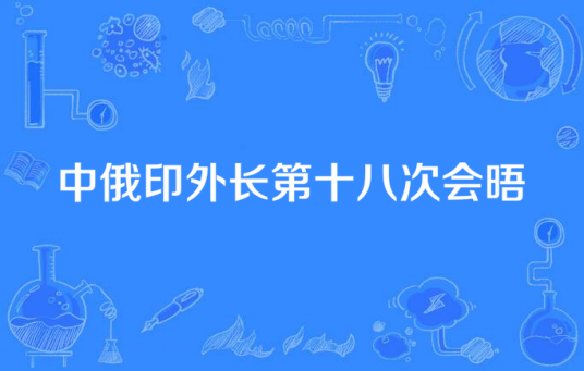 中俄印外长第十八次会晤