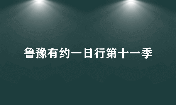 鲁豫有约一日行第十一季