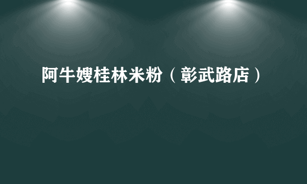 阿牛嫂桂林米粉（彰武路店）