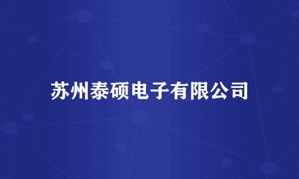 苏州泰硕电子有限公司