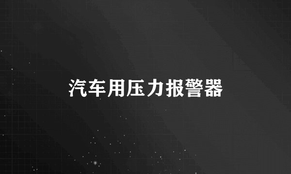汽车用压力报警器