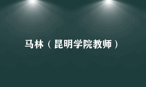 马林（昆明学院教师）