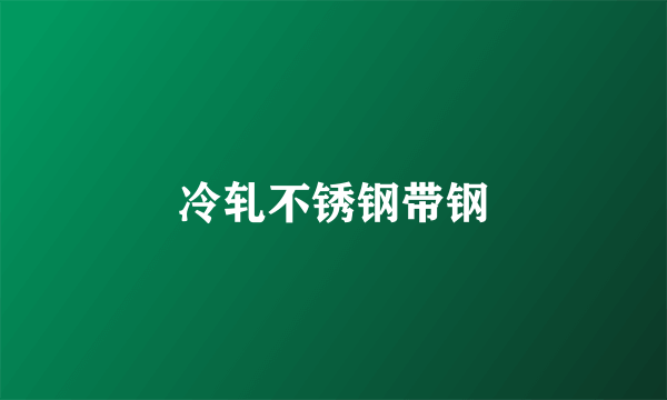 冷轧不锈钢带钢