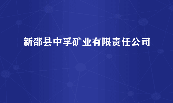 新邵县中孚矿业有限责任公司