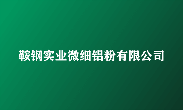 鞍钢实业微细铝粉有限公司