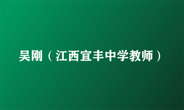 吴刚（江西宜丰中学教师）