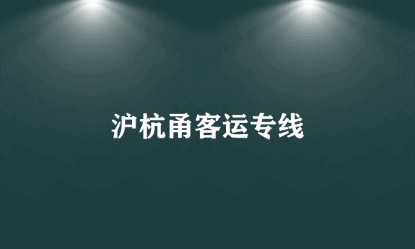 沪杭甬客运专线