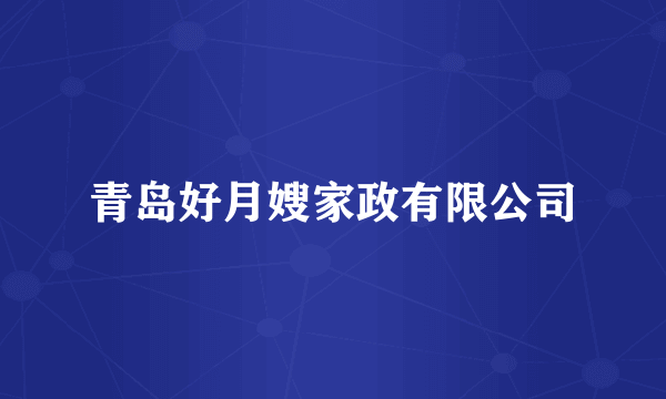 青岛好月嫂家政有限公司