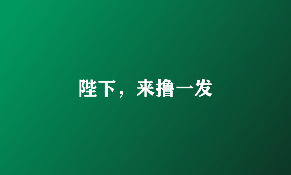陛下，来撸一发