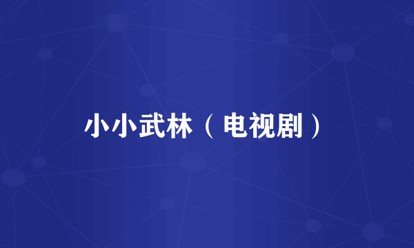 小小武林（电视剧）