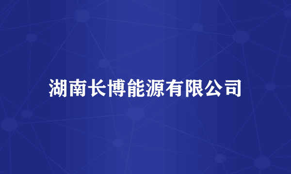 湖南长博能源有限公司